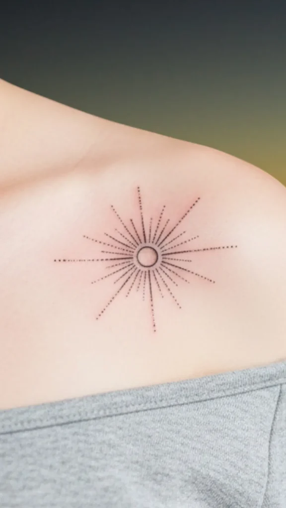 Tiny Sunburst Tattoo