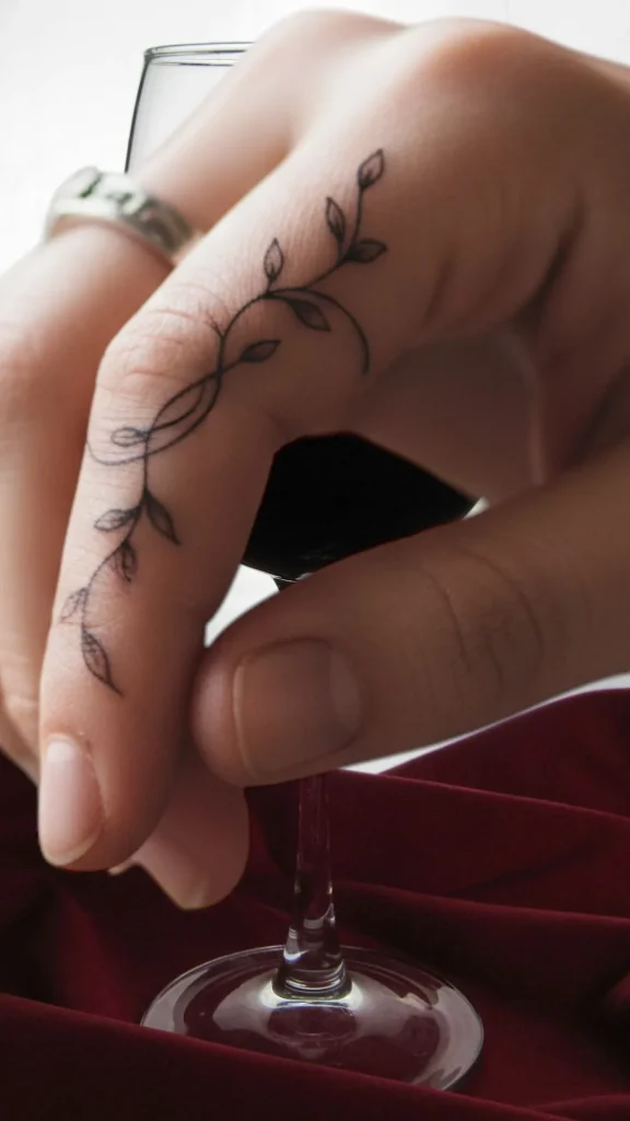 Tiny Vine Wrap Tattoo