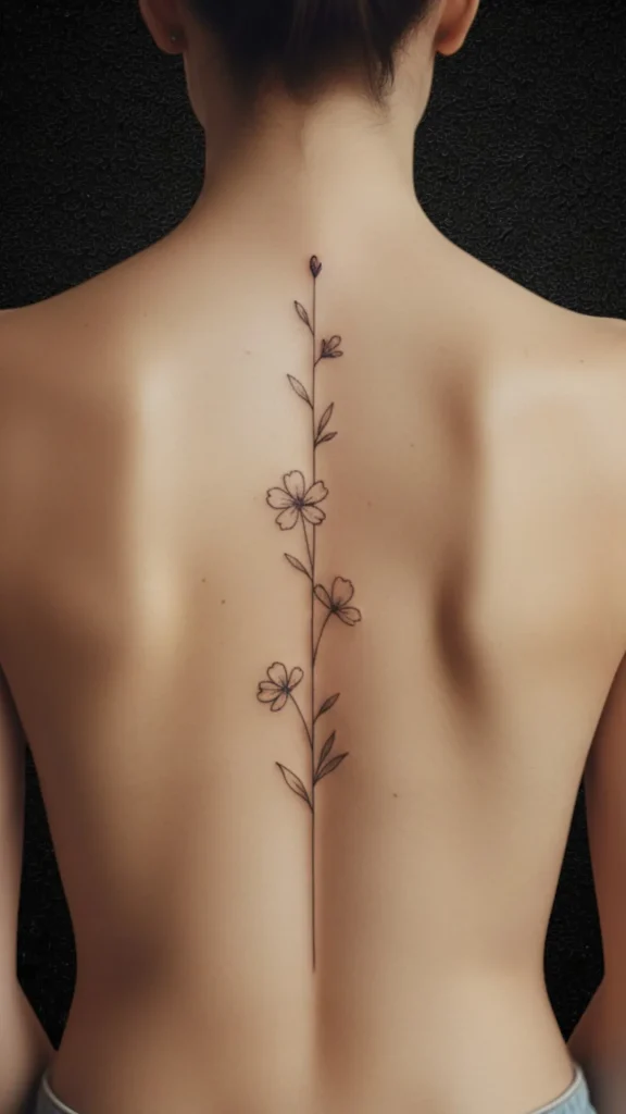 Wildflower Stem Tattoo